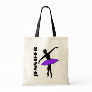 Ballet Dancer Tutu Ballerina Dance Class Purple Tote Bag