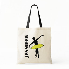 Ballet Dancer Tutu Ballerina Dance Class Yellow Tote Bag