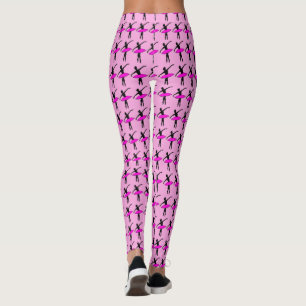 Ballet Dancer Tutu Dance Ballerina Leggings - Pink