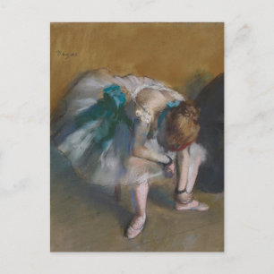 Ballet Dancer waiting Edgar Degas Postcard