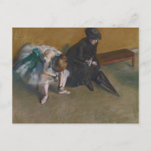 Ballet Dancer waiting Edgar Degas Postcard