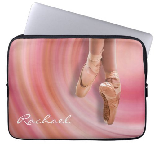 Ballet Dancer with Custom Name Laptop Sleeve