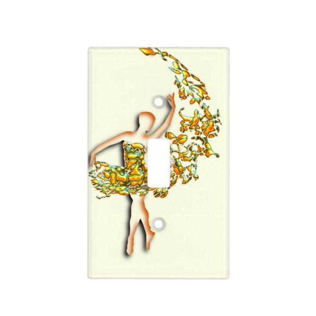 Ballet Dancer Woman Light Switch Cover Ballerina (Front)