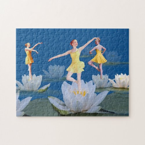 Ballet Dancers and Water Lilies Jigsaw Puzzle