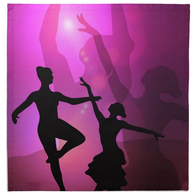 Ballet Dancers Cloth Napkin (Front)