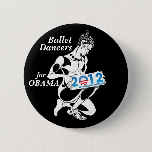 Ballet Dancers for Obama 2012 Pinback Button (Front)