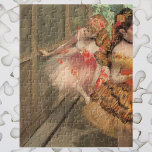 Ballet Dancers in Butterfly Costumes, Edgar Degas Jigsaw Puzzle<br><div class="desc">Ballet Dancers in Butterfly Costumes (1880) by Edgar Degas is a vintage impressionism fine art portrait painting featuring two ballerinas wearing pink tutus with flowers and butterfly wings. The girls are stretching backstage and waiting to perform. About the artist: Edgar Degas (1834-1917) is regarded as one of the founders of...</div>