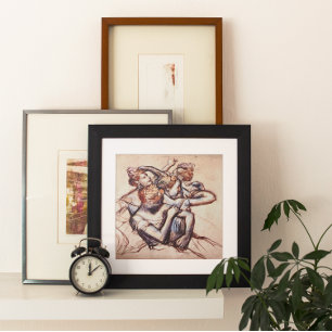 Ballet Dancers in Half Figure by Edgar Degas Poster