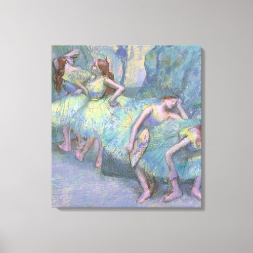 Ballet Dancers in the Wings by Edgar Degas Canvas Print