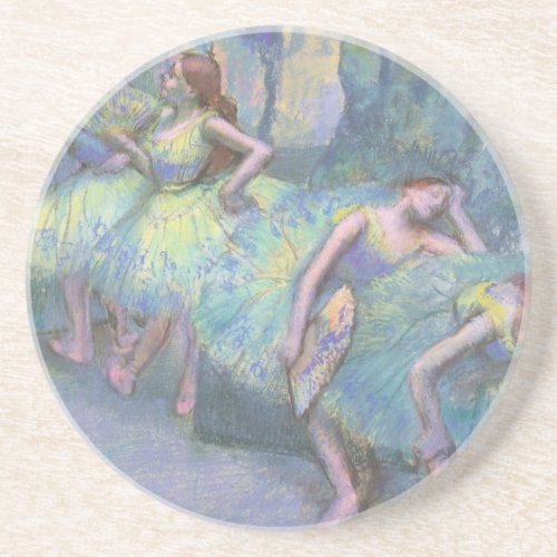 Ballet Dancers in the Wings by Edgar Degas Coaster