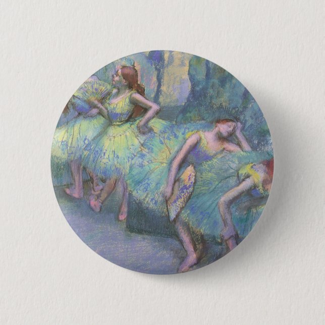 Ballet Dancers in the Wings by Edgar Degas Pinback Button (Front)
