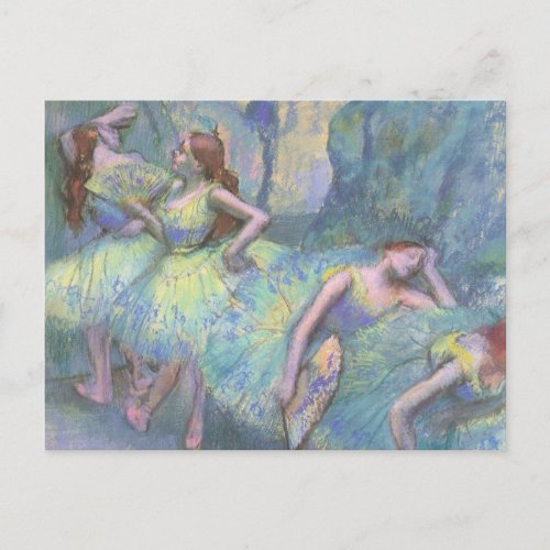 Ballet Dancers in the Wings by Edgar Degas Postcard