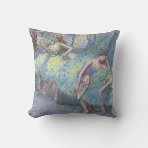 Ballet Dancers in the Wings by Edgar Degas Throw Pillow