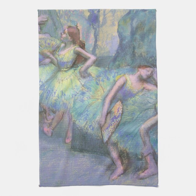 Ballet Dancers in the Wings by Edgar Degas Towel (Vertical)