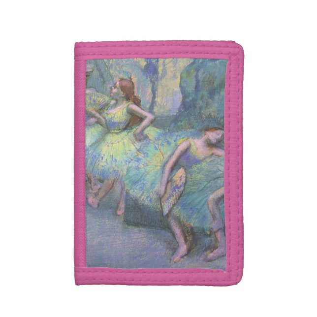 Ballet Dancers in the Wings by Edgar Degas Tri-fold Wallet (Front Vertical)