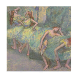 Ballet Dancers in the Wings by Edgar Degas Wood Wall Art