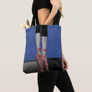 Ballet Dancers Legs Feet And Shoes Print On Tote Bag