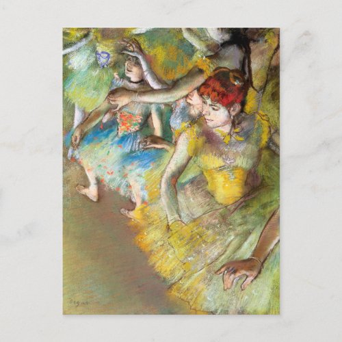 Ballet Dancers on Stage by Degas Postcard