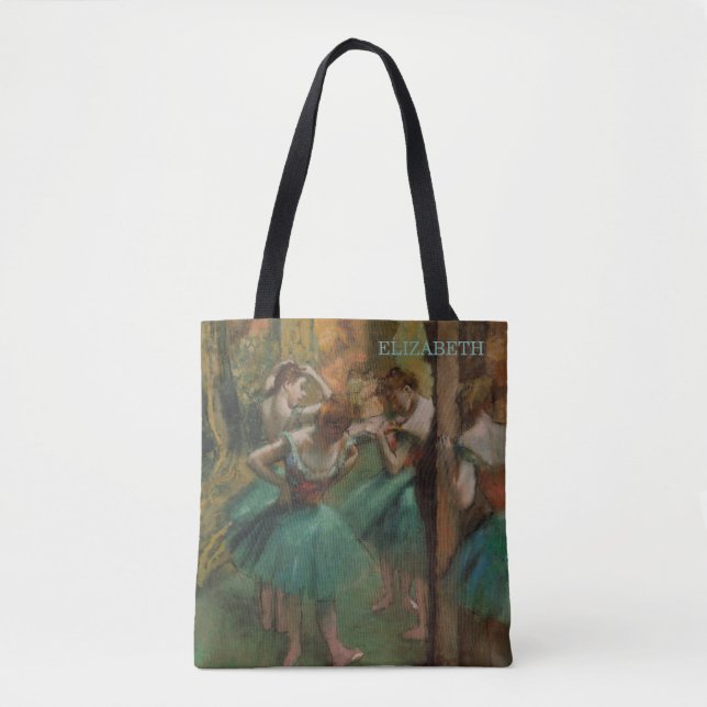 Ballet Dancers, Pink & Green | Edgar Degas Tote Bag (Front)