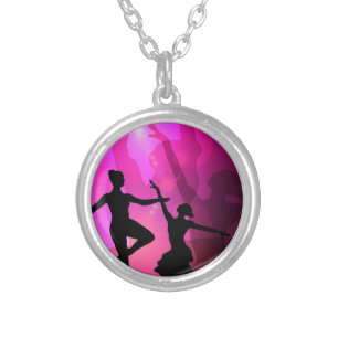 Ballet Dancers Silver Plated Necklace