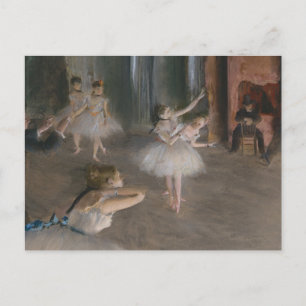 Ballet Dancers Theater Rehearsal Edgar Degas Postcard
