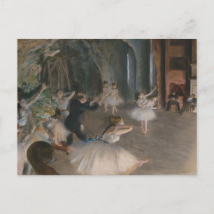 Ballet Dancers Theatre Rehearsal Edgar Degas Postcard