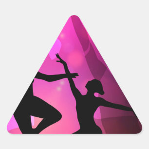 Ballet Dancers Triangle Sticker