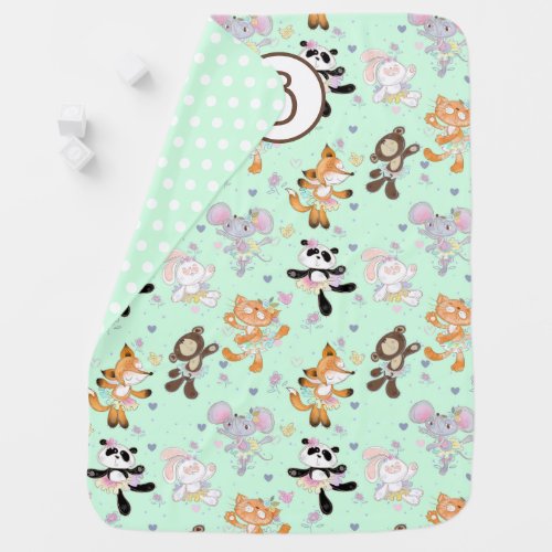 Ballet Dancing Animals Ballerina Baby Blanket