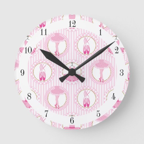 Ballet Dancing _ Ballerina Tutu Dancer Round Clock