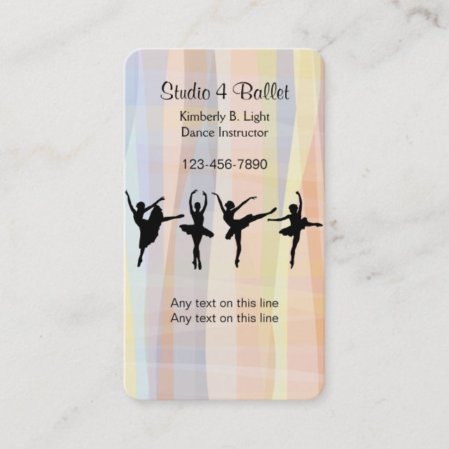 Ballet Dancing Business Cards (Front)