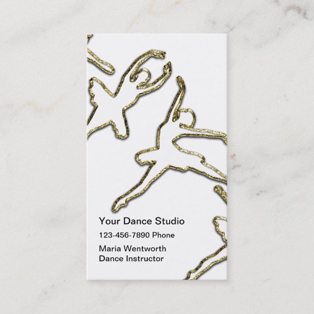 Ballet Dancing Business Cards (Front)
