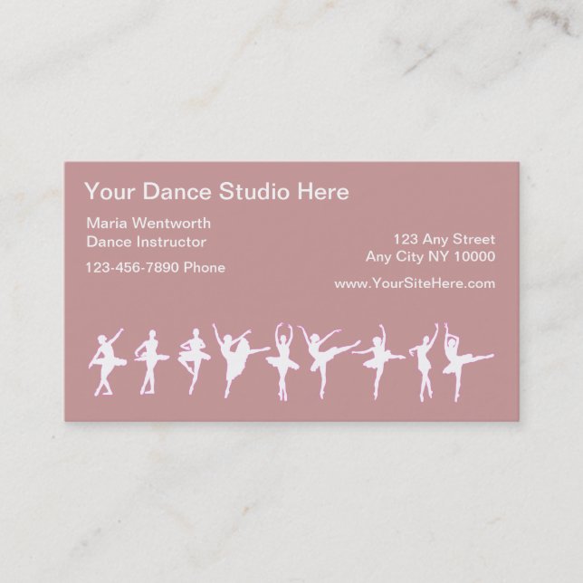 Ballet Dancing Business Cards (Front)
