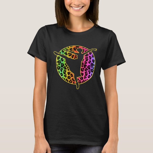 Ballet Dancing Dress Leopard Women Dancer Ballerin T-Shirt (Front)