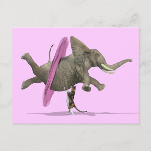 Ballet Dancing Elephant Postcard