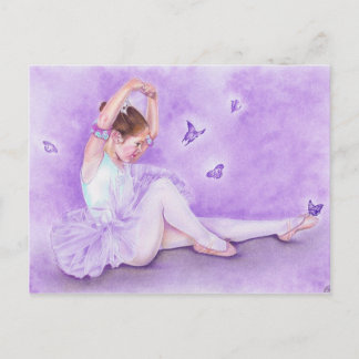 Ballet de papillon ballerina Postcard