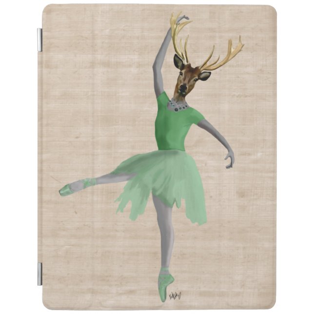 Ballet Deer in Green 2 iPad Air Cover (Front)