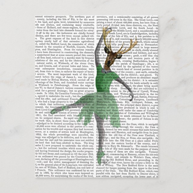 Ballet Deer in Green Postcard (Front)