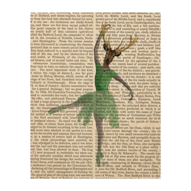 Ballet Deer in Green Wood Wall Art (Front)