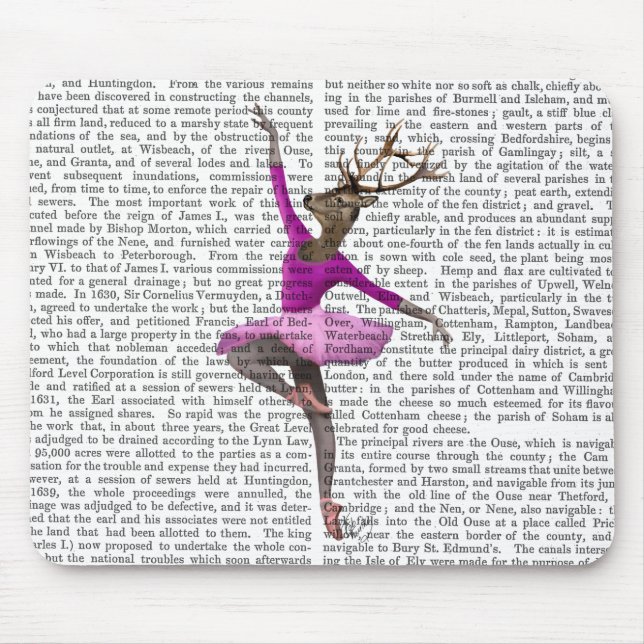 Ballet Deer in Pink Mouse Pad (Front)