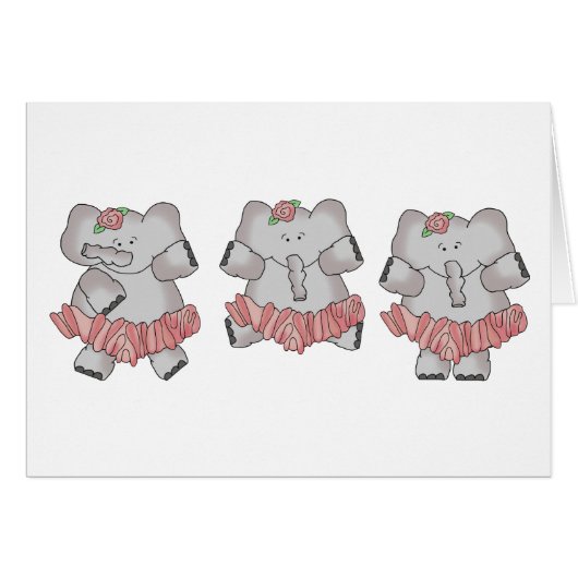 Ballet Elephant Cards (Front Horizontal)