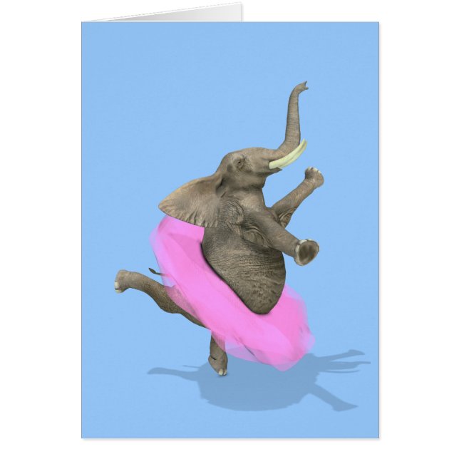 Ballet Elephant En Pointe Cards (Front)