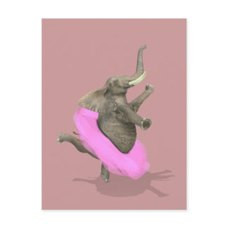 Ballet Elephant En Pointe Postcard