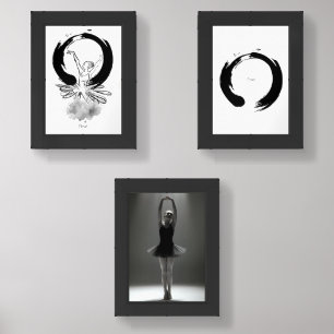 Ballet Enso Trio Print Set, Elevé, Enso, and Photo Wall Art Sets