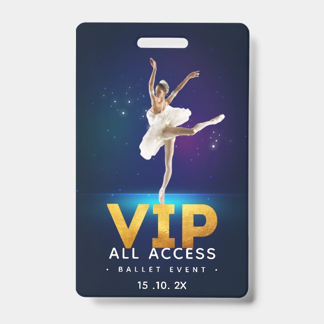 Ballet event VIP All Access Pass Badge (Front)