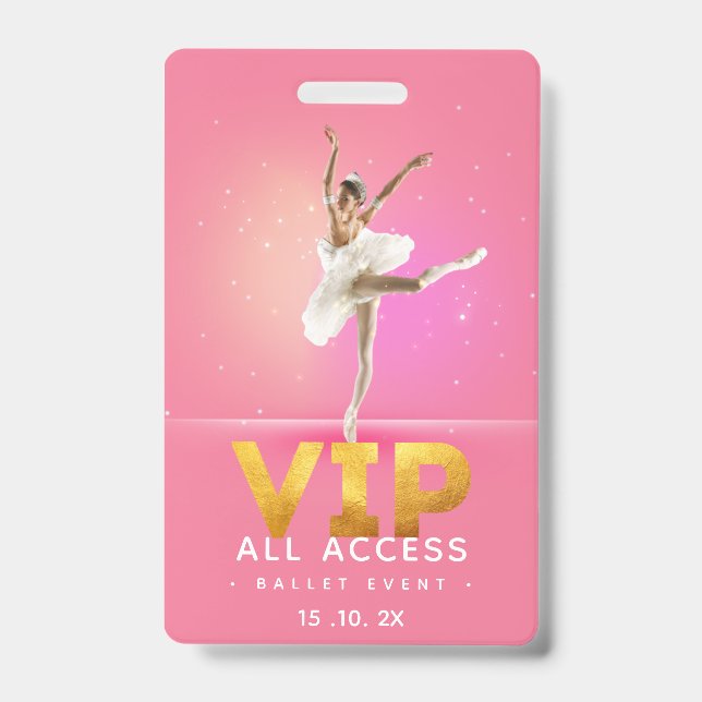 Ballet event VIP All Access Pass Badge (Front)