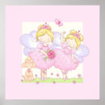 Ballet fairies with poodle poster