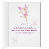 Ballet Fairy Birthday Card (Inside (Right))