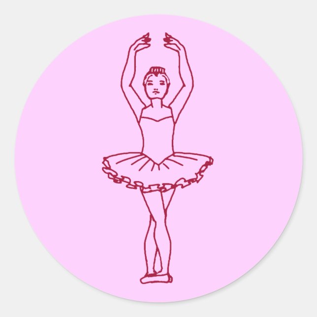 Ballet Fifth Position Classic Round Sticker (Front)