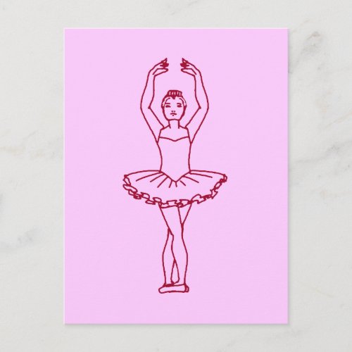 Ballet Fifth Position Postcard