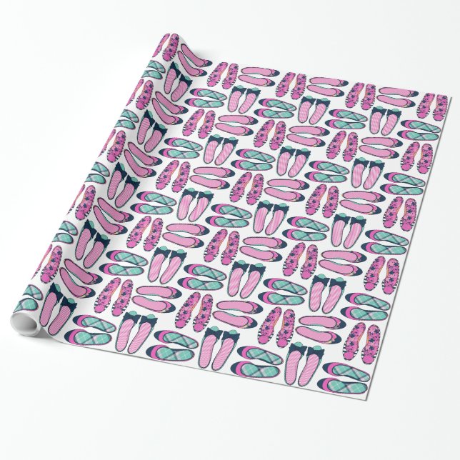 ballet flat wrapping paper (Unrolled)